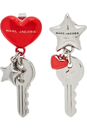 Marc Jacobs Accessoires, Dames, Grijs, ONE Size, Vlinder Sleutel Hanger Oorbellen Set