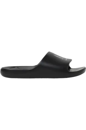 Armani Exchange Schoenen, Heren, Zwart, 44 EU, Zwarte Rubberen Casual Sandalen