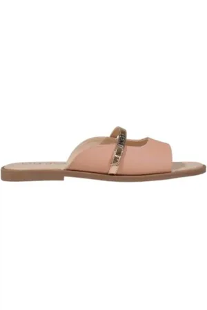 Liu Jo Schoenen, Dames, Oranje, 37 EU, Elegante sandalen met metalen details