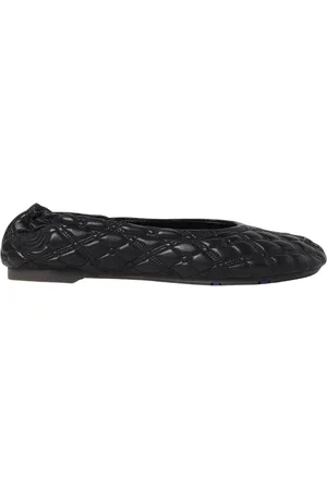 Burberry Schoenen, Dames, Zwart, 37 EU, Zwarte Gewatteerde Loafer Flats