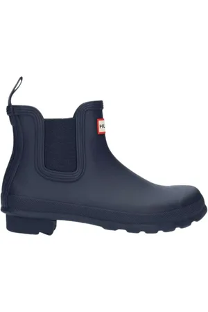 Hunter Schoenen, Dames, Blauw, 37 EU, Klassieke Chelsea-laars voor heren