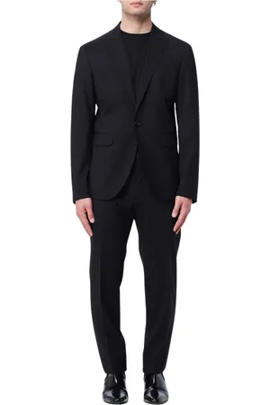 Dsquared2 Pakken, Heren, Zwart, M, Wol, Elegant Wol Tweedelig Pak