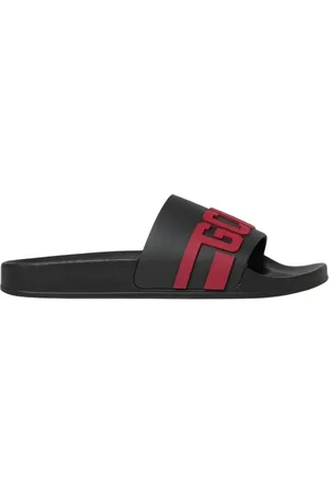 GCDS Schoenen, Heren, Zwart, 45 EU, Stijlvolle Zwarte Casual Rubberen Sandalen