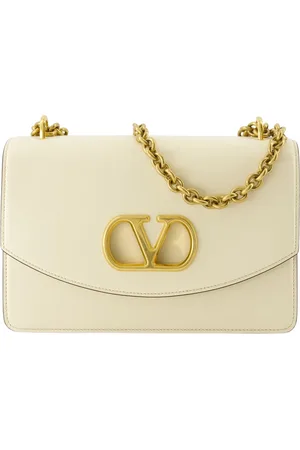 VALENTINO GARAVANI Tassen, Dames, , ONE Size, Leer, Witte VLogo Vain Leren Tas