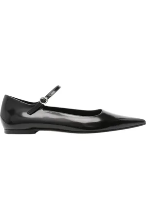 Aeyde Schoenen, Dames, Zwart, 38 EU, Leer, Zwarte Lakleren Ballet Flats