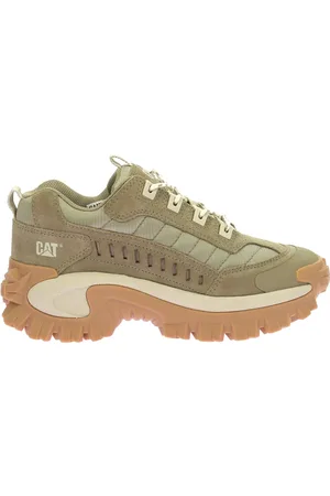 Caterpillar Schoenen, Heren, Groen, 46 EU, Leer, Intruder Lage Sneakers