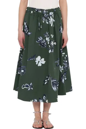 MARELLA Rokken, Dames, Groen, L, Groene Geplooide Rok