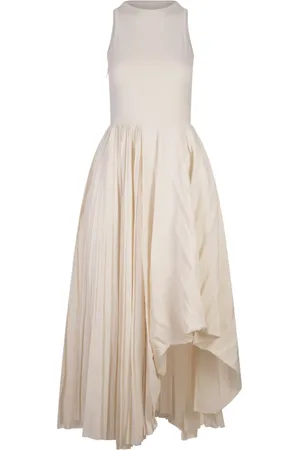 Alexander McQueen Kleedjes, Dames, Wit, 2Xs, Ivoor Asymmetrische Jurk Dameskleding