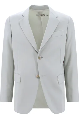 Lanvin Jassen, Heren, Groen, M, Wol, Groene Wol Klassieke Jas