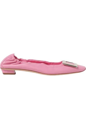 Roger Vivier Schoenen, Dames, Roze, 39 EU, Elegant Square Toe Ballet Flats
