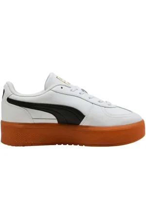 PUMA Schoenen, Dames, Wit, 39 EU, Suède, Retro Leren Sneakers Elevata Palermo