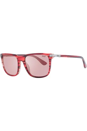 BMW Accessoires, Heren, Rood, ONE Size, Rode Herenzonnebril Vierkant Spiegelend