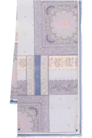 ZIMMERMANN Accessoires, Dames, Veelkleurig, ONE Size, Blauw Bloemen Strandkleding Rechthoek