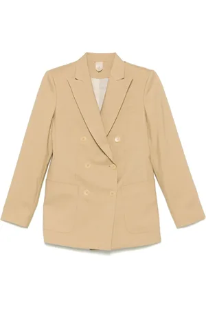 Max Mara Jassen, Dames, , M, Double-Breasted Jas met Zakken