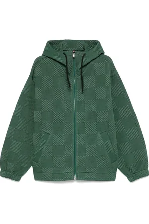 FERRARI Sweatshirts & Hoodies, Heren, Groen, S, Groene Hoodie met Rits