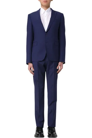 Emporio Armani Pakken, Heren, Blauw, XL, Tweed, Blauw Tweedelig Pak