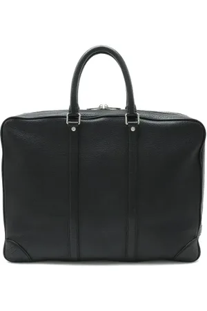 LOUIS VUITTON Pre-owned, Heren, Zwart, ONE Size, Leer, Pre-owned Leather briefcases