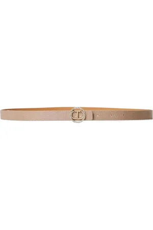 Twin-Set Accessoires, Dames, , L, Leer, Strass Touw Riem