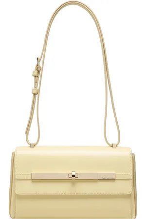Stuart Weitzman Tassen, Dames, Geel, ONE Size, Leer, Stijlvolle Schoudertas