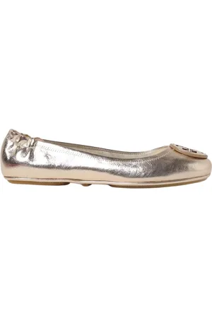 Tory Burch Schoenen, Dames, Geel, 36 EU, Gouden Metallic Ballet Flats