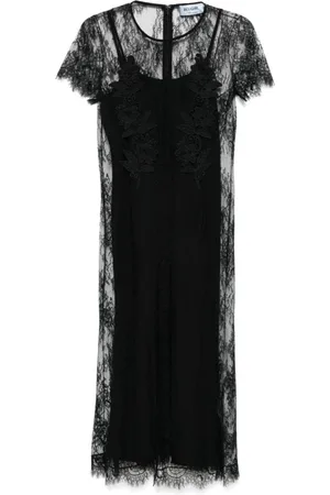 Blugirl Kleedjes, Dames, Zwart, XS, Zwarte Jurk met Ronde Hals