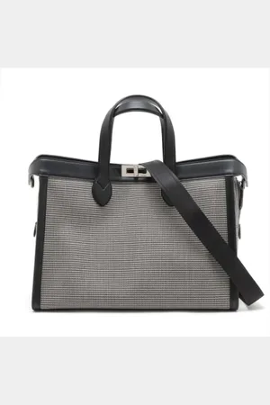 Fendi Pre-owned, Dames, Grijs, ONE Size, Leer, Pre-owned Canvas fendi-bags