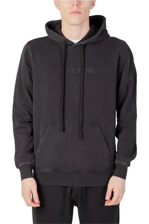 Liu Jo Sweatshirts & Hoodies, Heren, Zwart, XS, Katoen, Zwarte capuchonkatoenen trui
