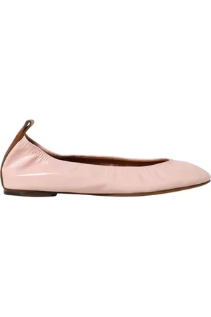Lanvin Schoenen, Dames, Roze, 39 EU, Roze Lakleren Ballet Flats