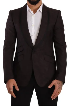 Dolce & Gabbana Jassen, Heren, Rood, M, Wol, Bordeaux Shawl Lapel Blazer
