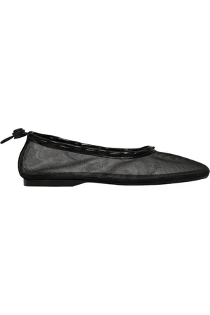 ALOHAS Schoenen, Dames, Zwart, 40 EU, Rode Mesh Ballerina Flats