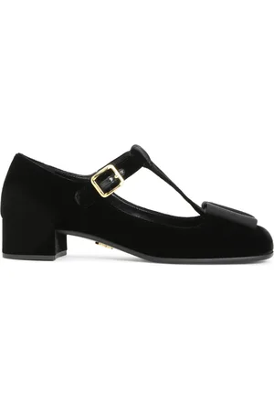 Prada Schoenen, Dames, Zwart, 40 EU, Zwarte Pumps Elegante Hak Schoenen