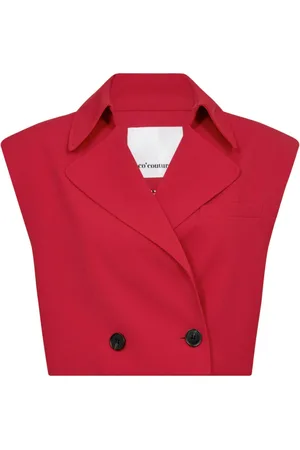 Co`Couture Jassen, Dames, Oranje, XL, Crop Waistcoat 30243 Cadeau Stijl