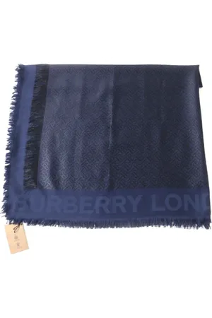 Burberry Pre-owned, Dames, Zwart, ONE Size, Pre-owned Silk scarves