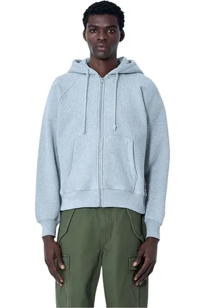 STUSSY Sweatshirts & Hoodies, Heren, Grijs, M, Katoen, Ritssluiting Hoodie Sweatshirt