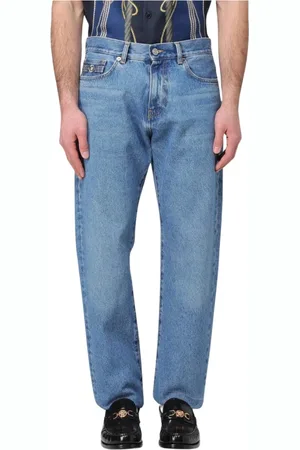 VERSACE Jeans, Heren, Blauw, W30, Katoen, Klassieke Pasvorm Blauwe Jeans