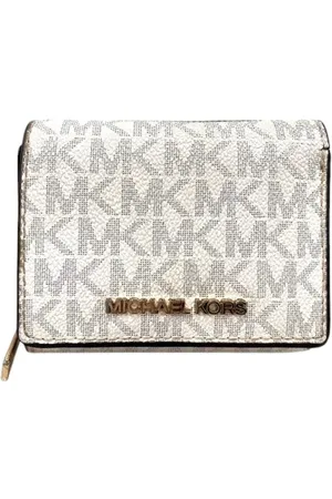 Michael Kors Pre-owned, Dames, Wit, ONE Size, Leer, Tweedehands leren portemonnees
