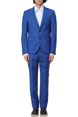 Manuel Ritz Pakken, Heren, Blauw, M, Elegant Blauw Slim Fit Suit