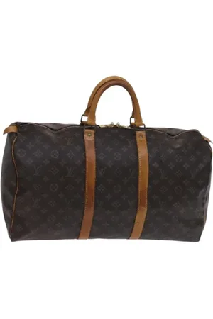 LOUIS VUITTON Pre-owned, Dames, Bruin, ONE Size, Leer, Tweedehands Canvas Louis Vuitton tassen
