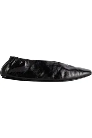 MARSÈLL Schoenen, Dames, Zwart, 37 EU, Leer, Zwarte leren platte ballerina