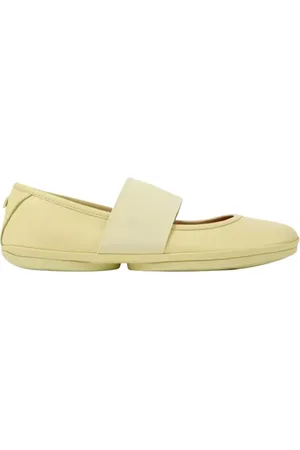 Camper Schoenen, Dames, Geel, 38 EU, Leer, Gele Ballerina Flats voor Vrouwen