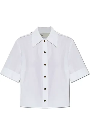 Tory Burch Blouses & Shirts, Dames, Wit, XS, Katoen, Kortemouwenshirt
