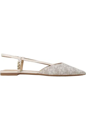 Michael Kors Schoenen, Dames, Wit, 39 EU, Witte Slingback Ballerina Flats