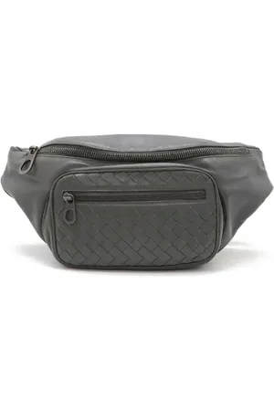 Bottega Veneta Pre-owned, Heren, Grijs, ONE Size, Leer, Pre-owned Leather crossbody-bags
