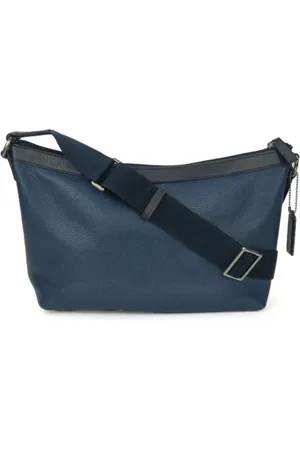 Coach Pre-owned, Heren, Blauw, ONE Size, Leer, Pre-owned Leather crossbody-bags