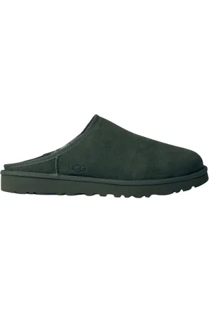 UGG Schoenen, Heren, Groen, 42 EU, Suède, Suède Slip-On Muiltjes Shearling Gevoerd