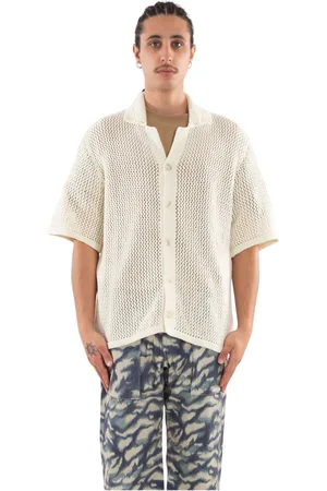 Garment Workshop Overhemden, Heren, , S, Gehaakt Gebreid Shirt in Gw 018