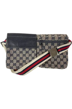 Gucci Pre-owned, Dames, Blauw, ONE Size, Tweedehands Canvas handtassen