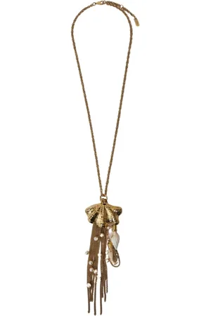 Chloé Accessoires, Dames, Geel, ONE Size, Gouden Schelp Hanger Ketting