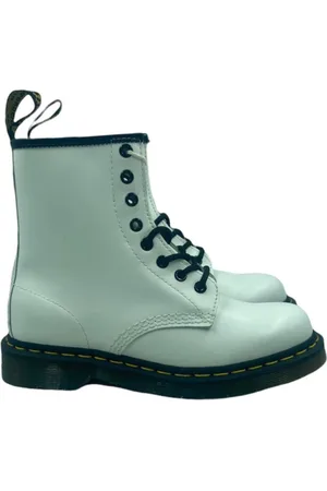Dr. Martens Schoenen, Dames, Groen, 38 EU, Klassieke Gladleren Enkellaarzen