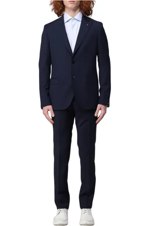 Manuel Ritz Pakken, Heren, Blauw, S, Blauw Twee-Knoop Formeel Pak